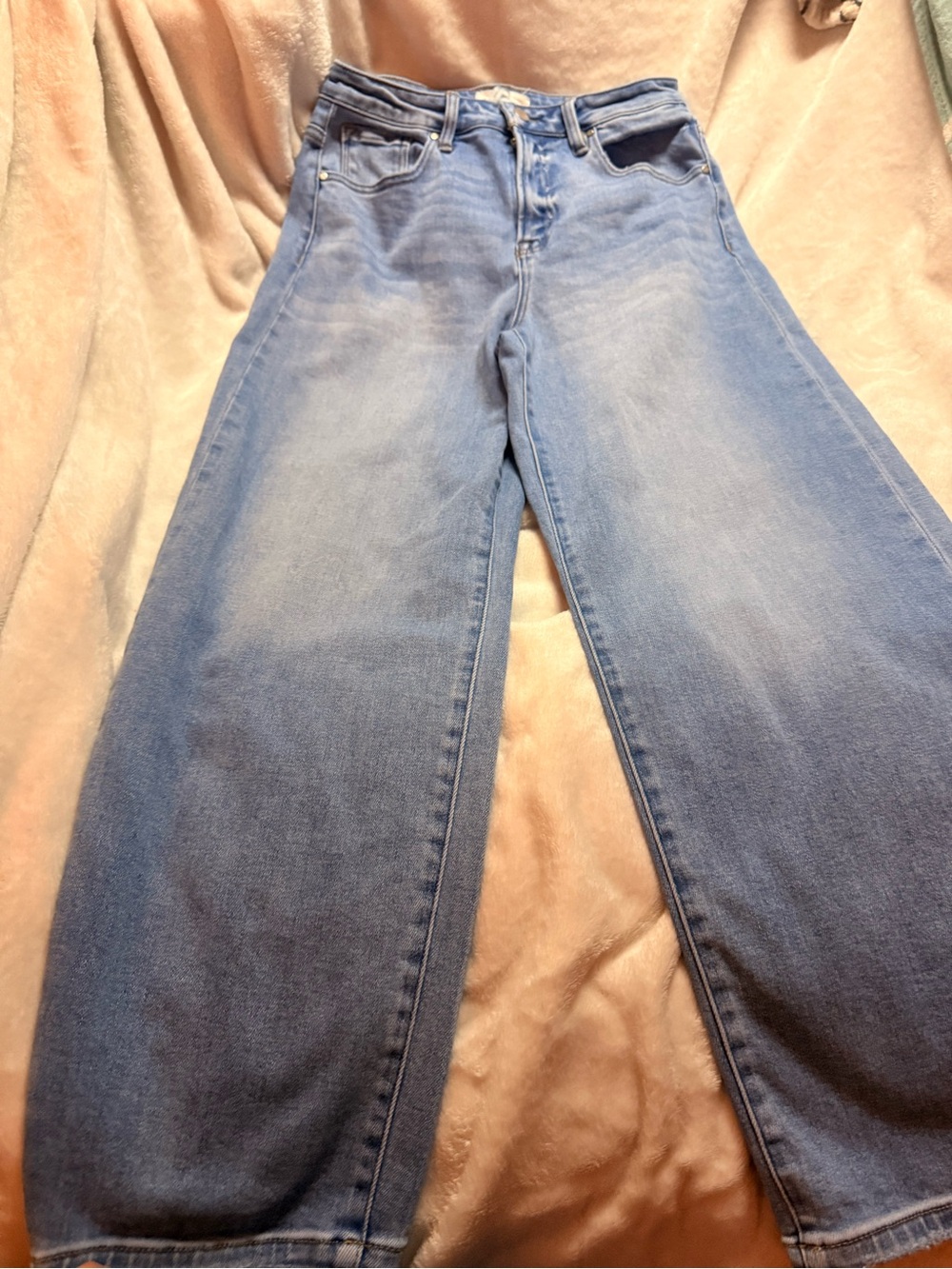 Risen Classic High-Waist Wide-Leg Women's Jeans - Light Blue